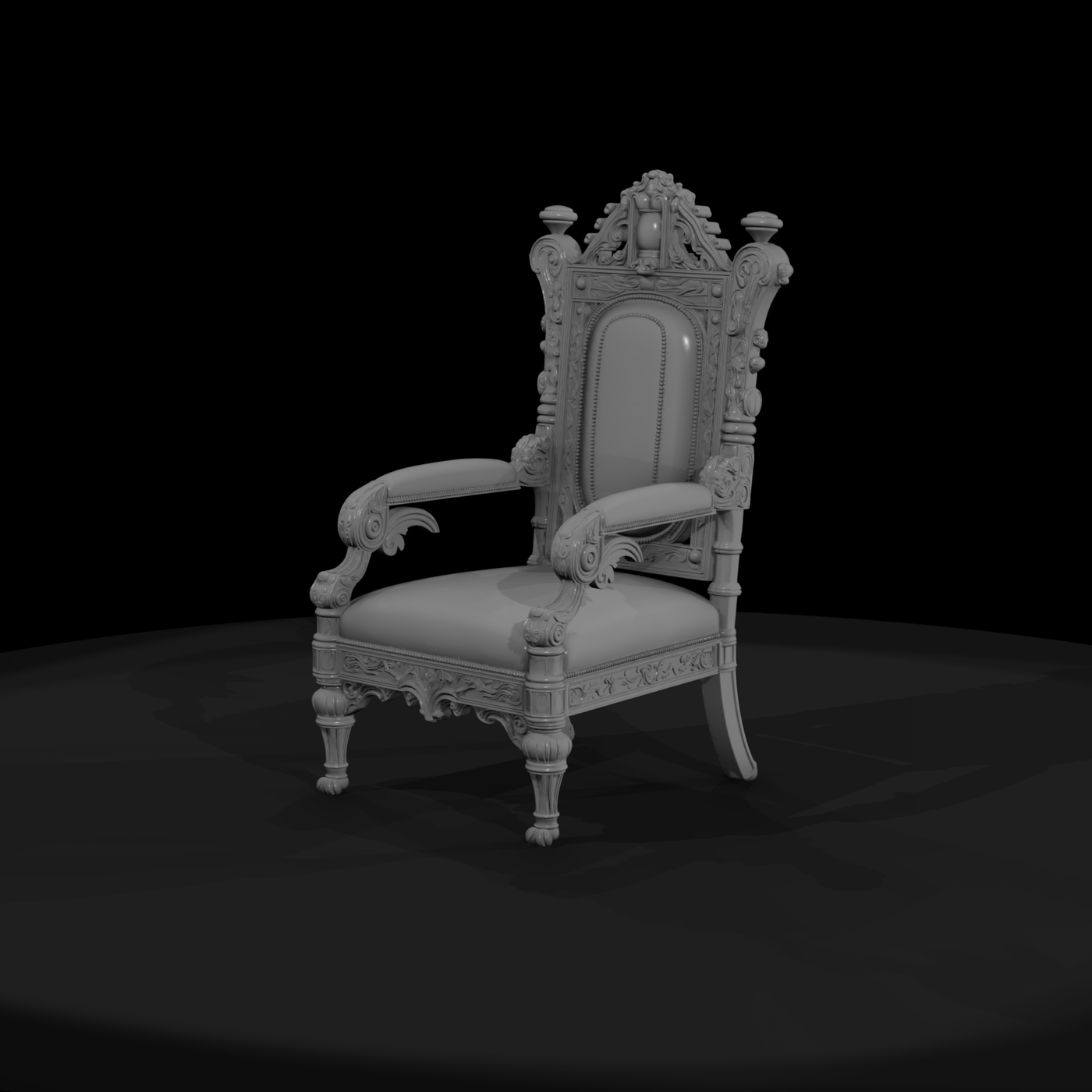 Baroque Ornate Throne Chair — Highback & Railway