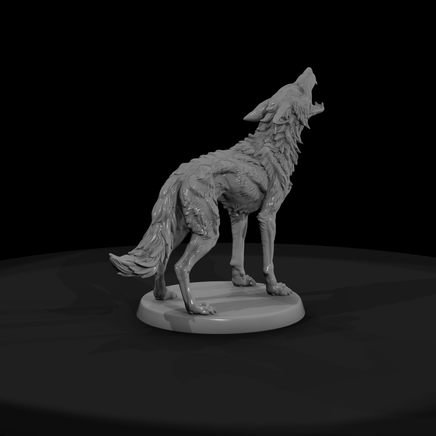 Howling Grey Wolf