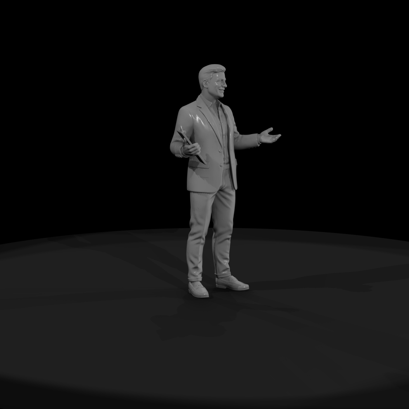 Modern Real Estate Agent Figure with Clipboard