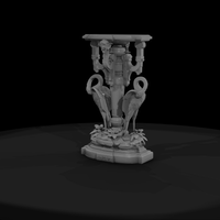 Ornate Neoclassical Crane Pedestal Stand — thumbnail 3