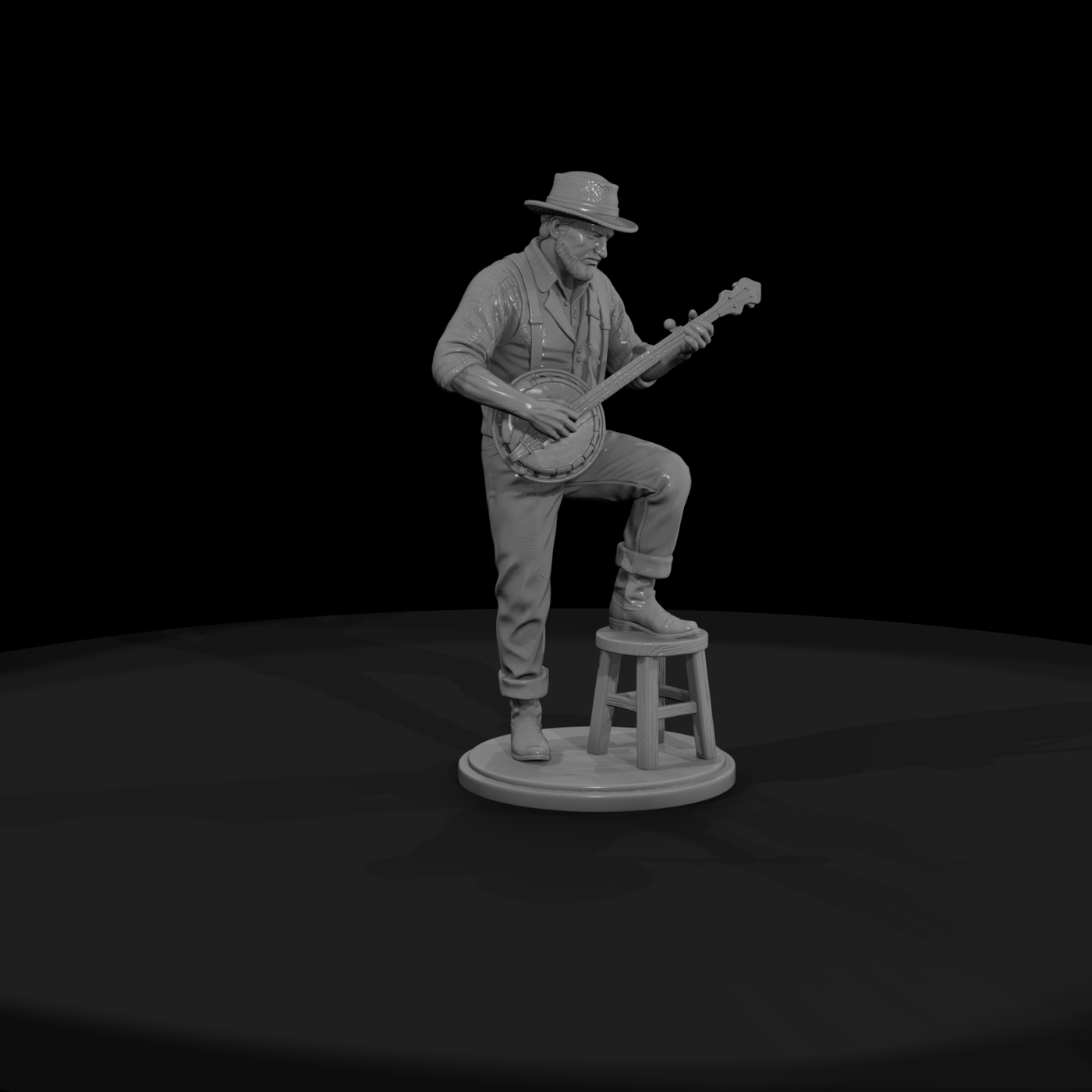 Poparc 0192 Bluegrass Banjo Player Alternate Pose