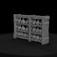 stylized-medieval-potion-shelf-3d-model-pwdjdgq9 — thumbnail 2