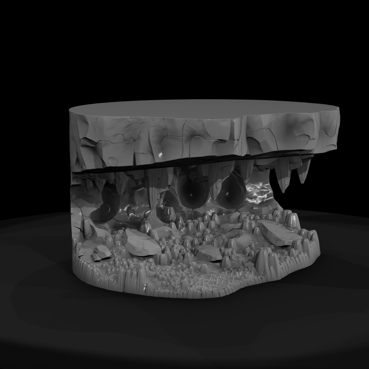 Stylized Stalactite Cave Terrain Piece