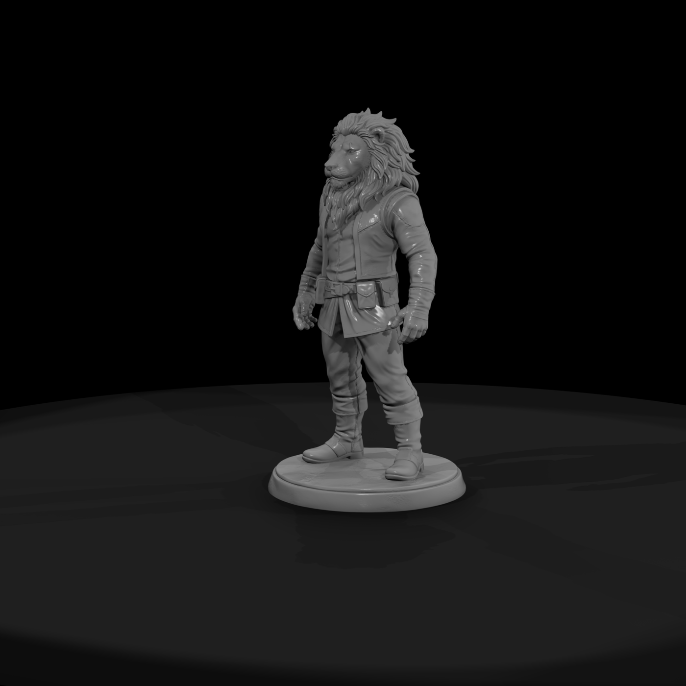 Lion Anthro Adventurer in a Field Jacket