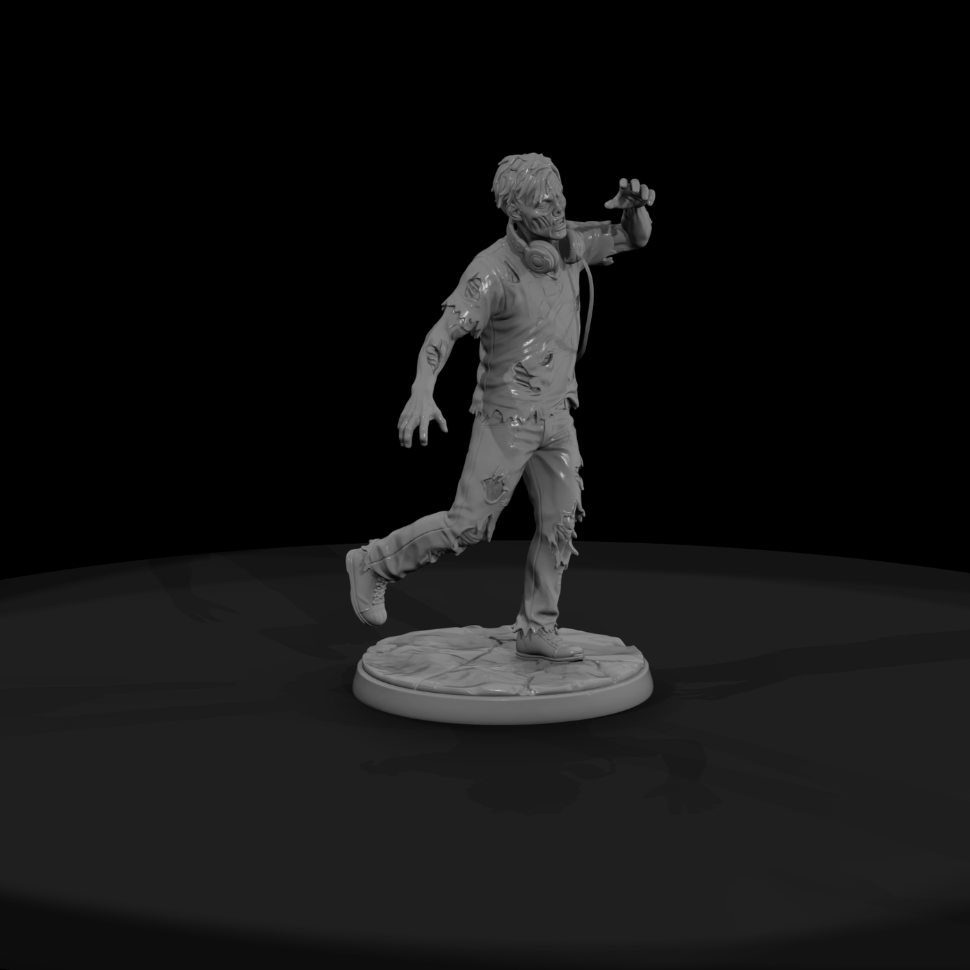 Modern Zombie with Headphones