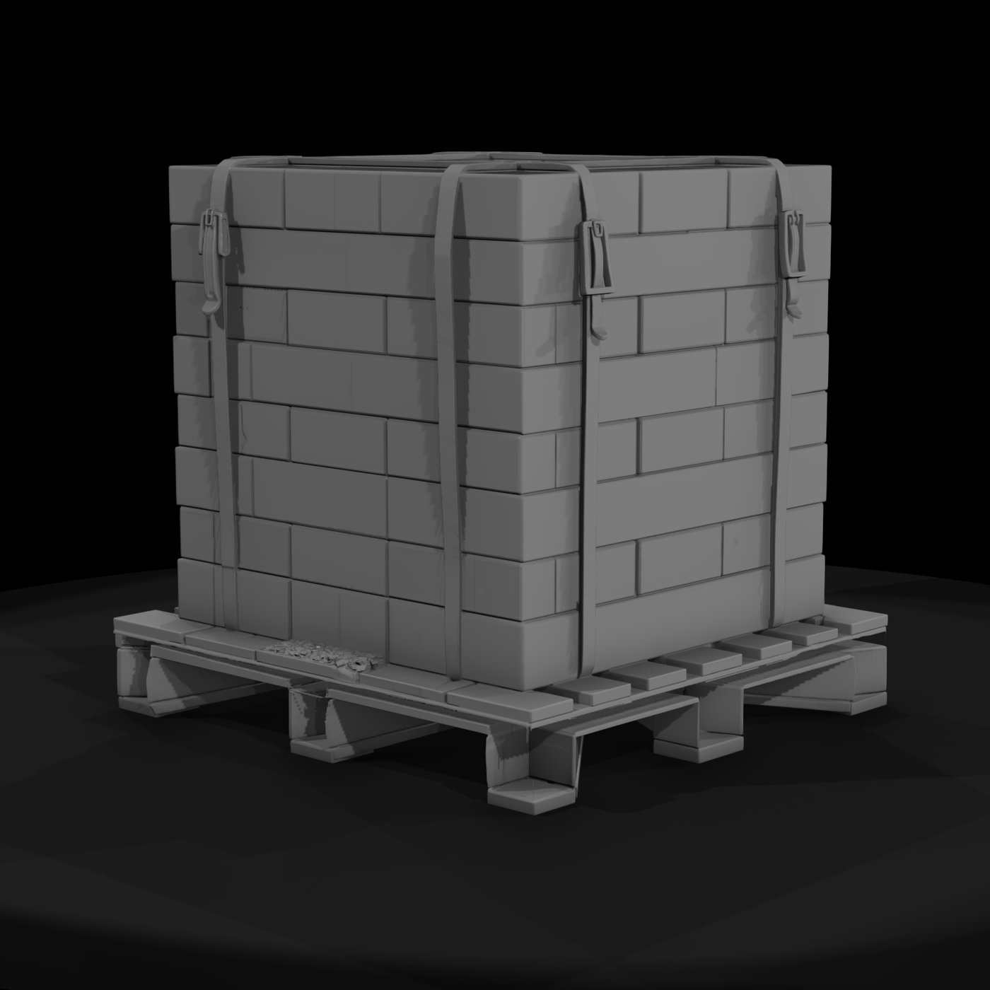 Strapped Brick Pallet