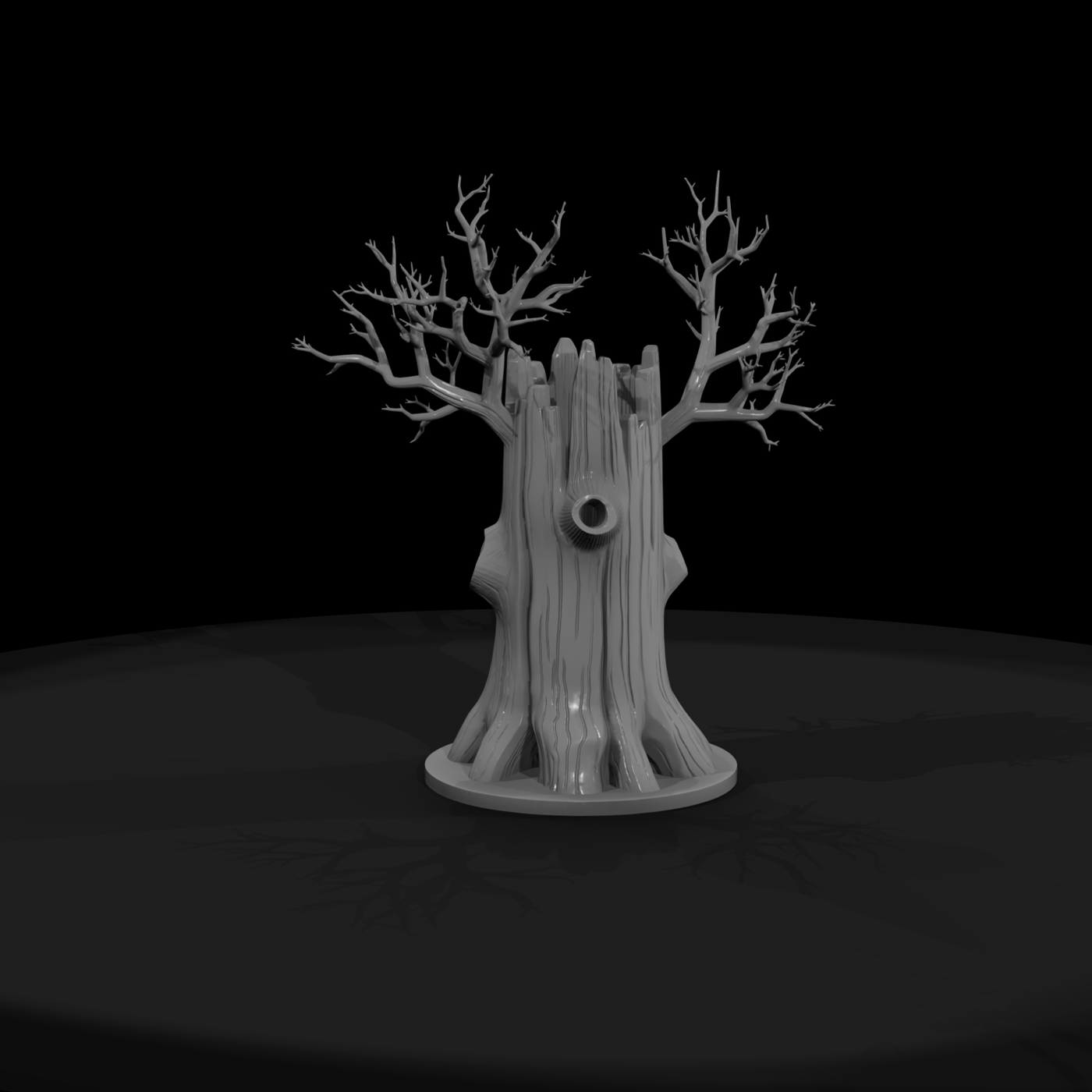 Stylized Dead Tree Stump — & Terrain