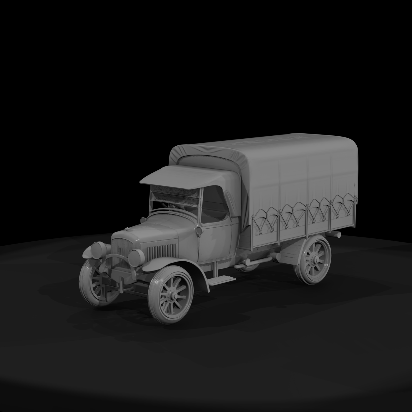 Vintage Covered Cargo Truck