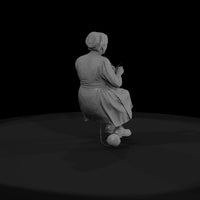 amish-elderly-woman-knitting-3d-model — thumbnail 4