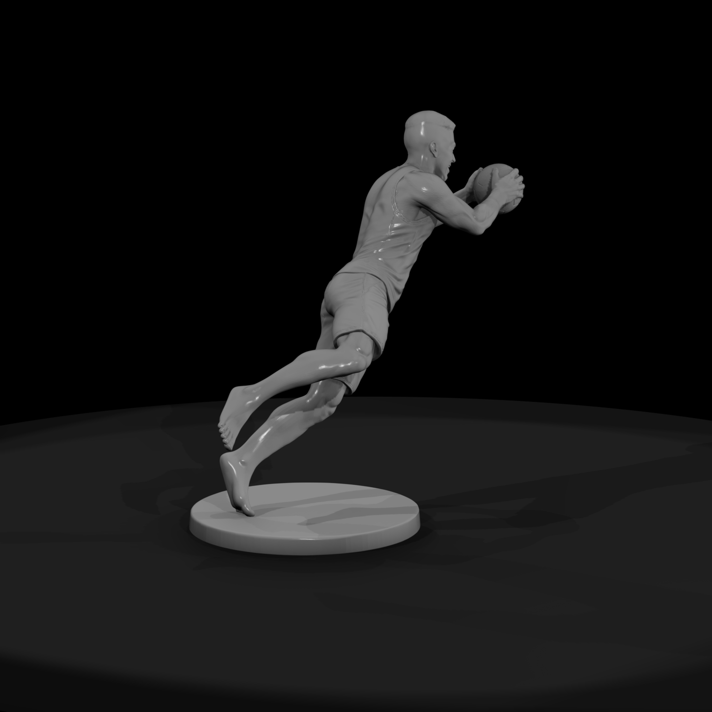Diving Soccer Goalkeeper
