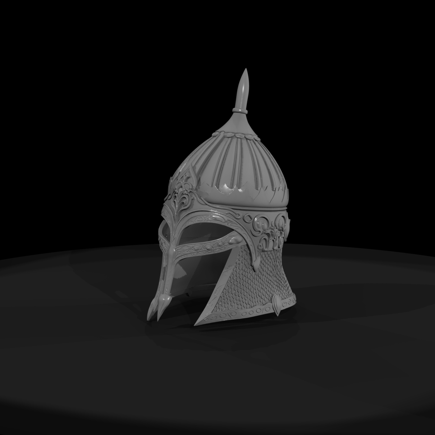Ornate Fantasy Knight Helmet