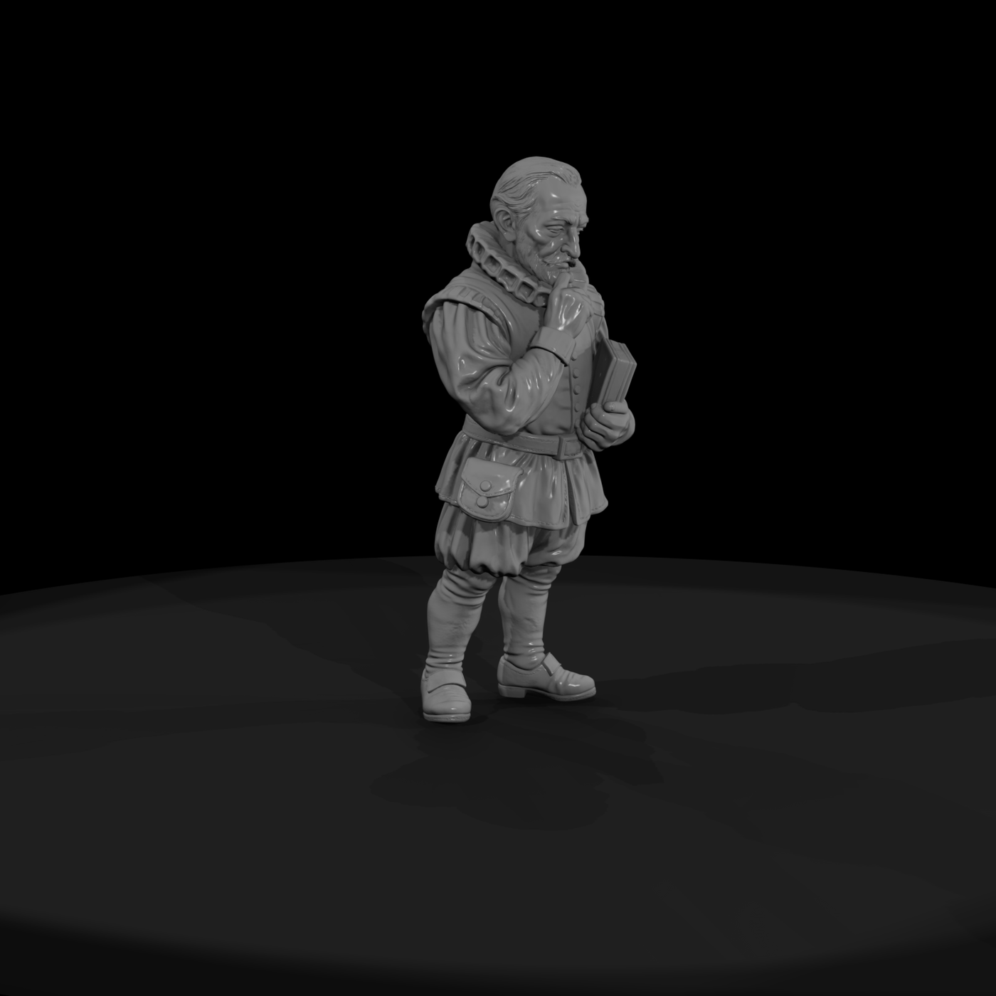 Hist 0137 Historical Miguel De Cervantes Miniature