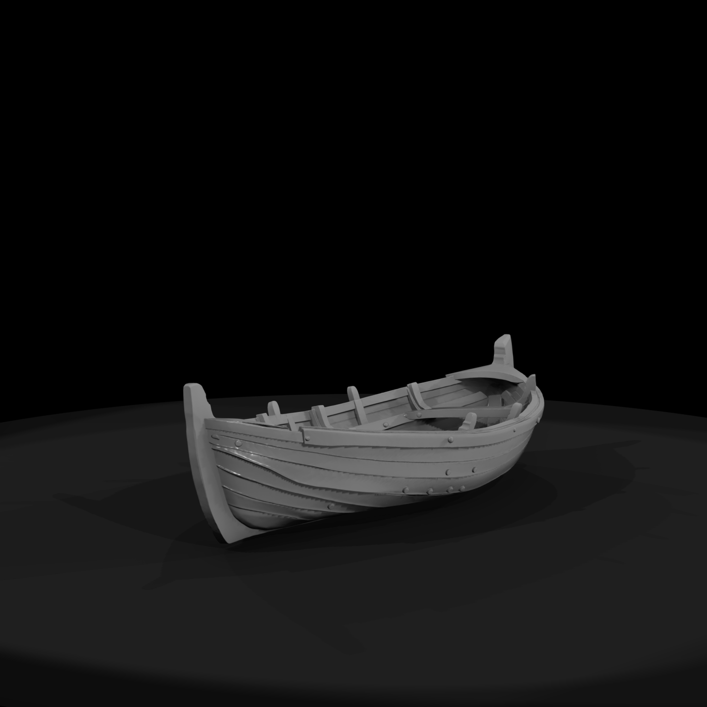 Weathered Viking Rowboat