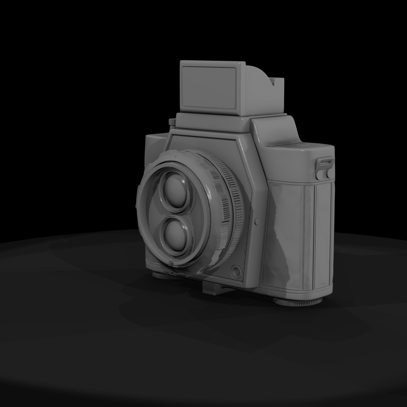 Vintage Twin‑Lens Reflex Camera