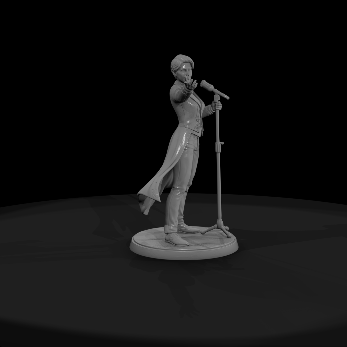 Award Show Crooner at the Mic