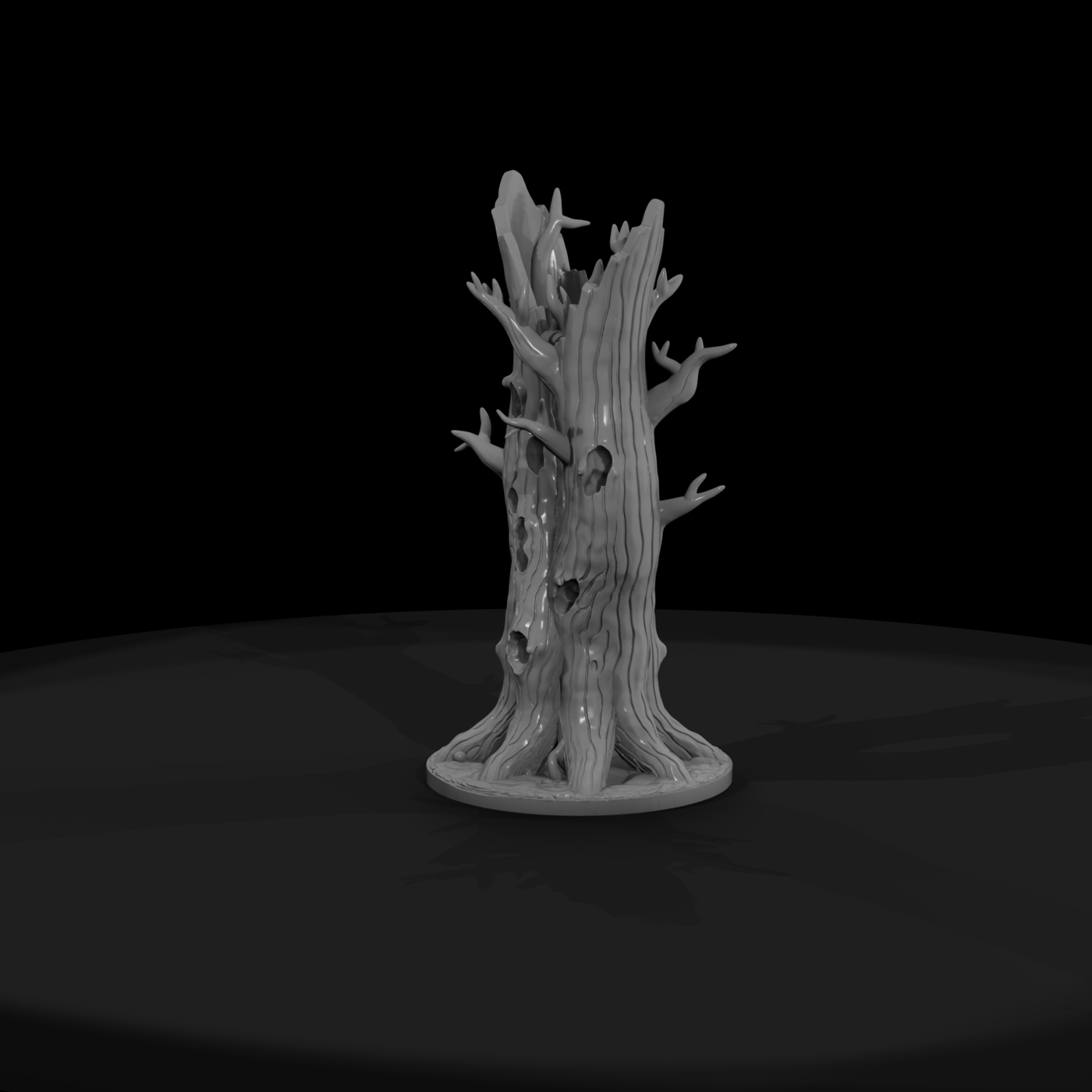 Stylized Dead Twin Tree Scenic Base