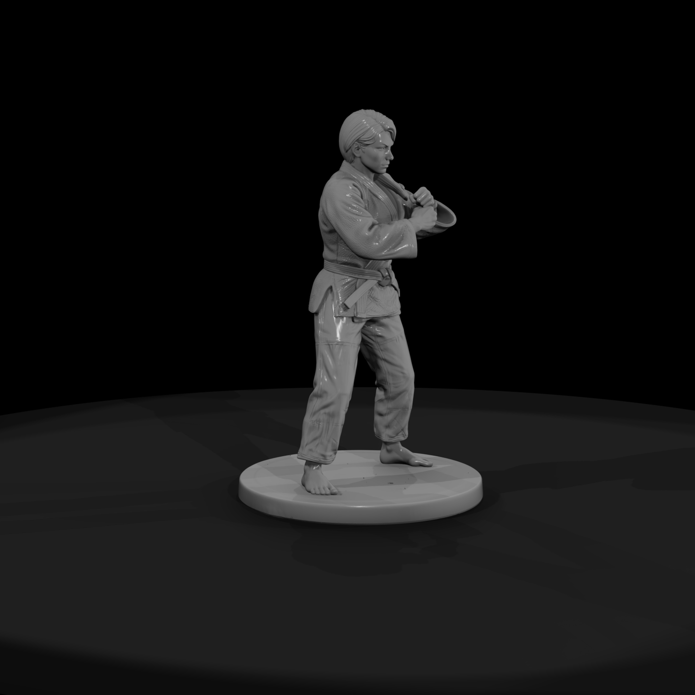 Judo Fighter in Ready Stance