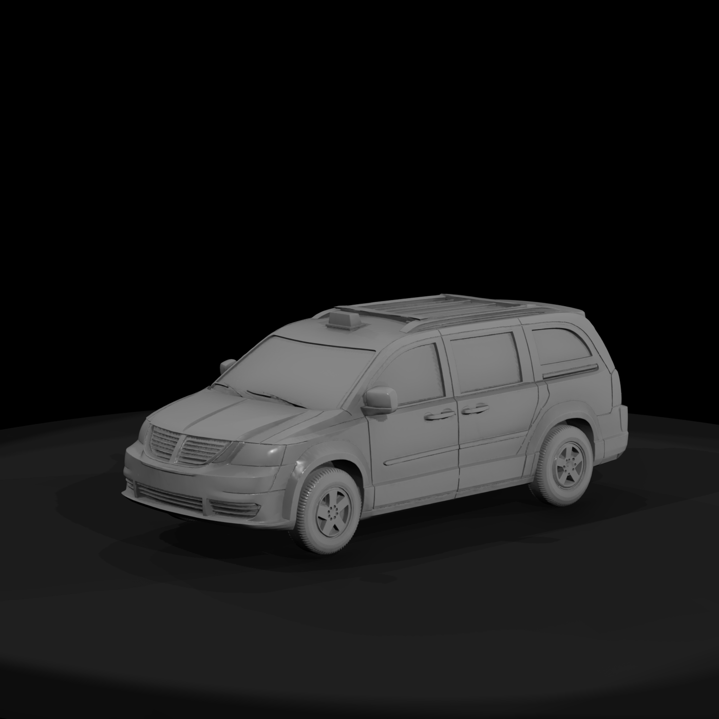 Stylized Caravan Taxi Minivan