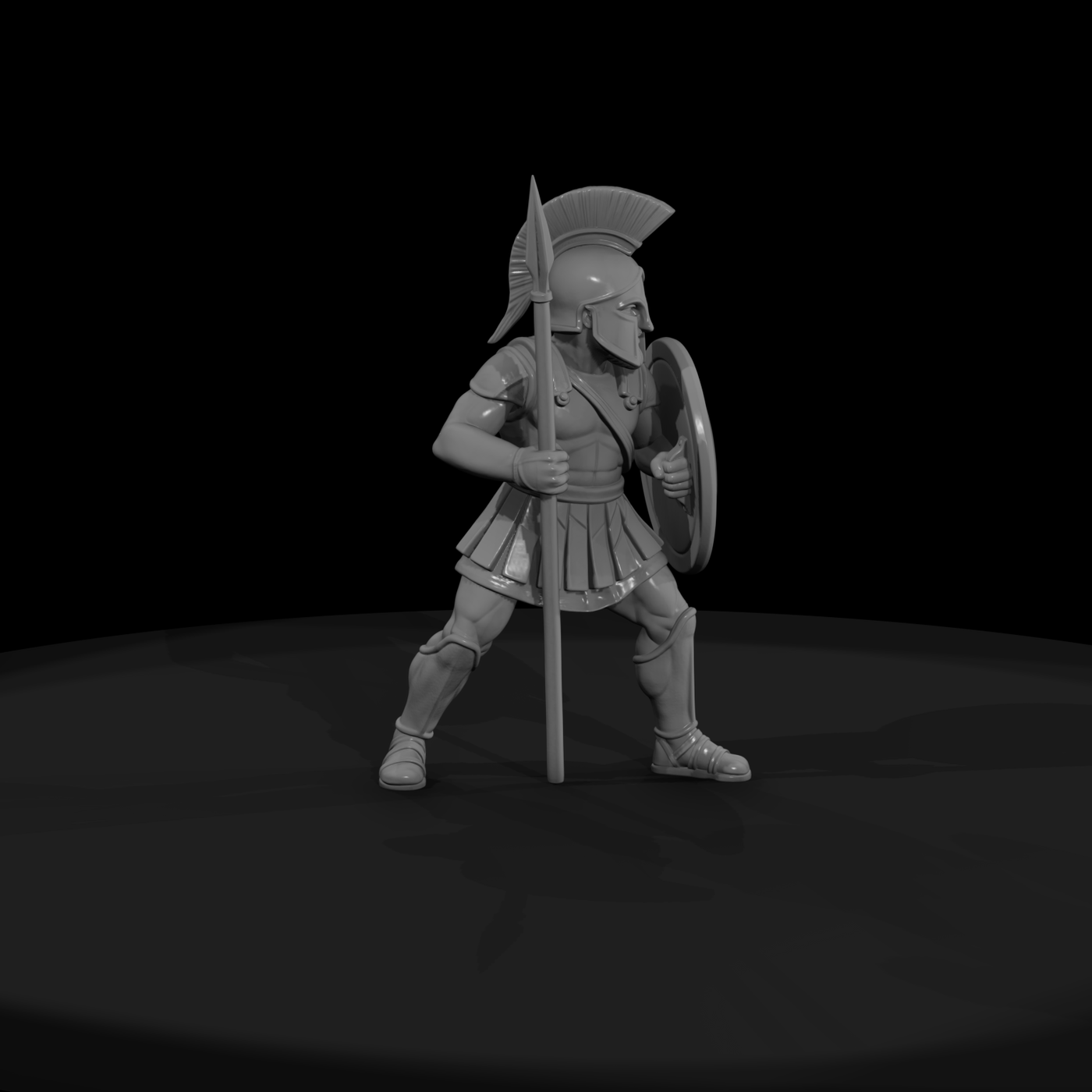 Hist 0203 Spartan Shield Bearer Miniature Figure