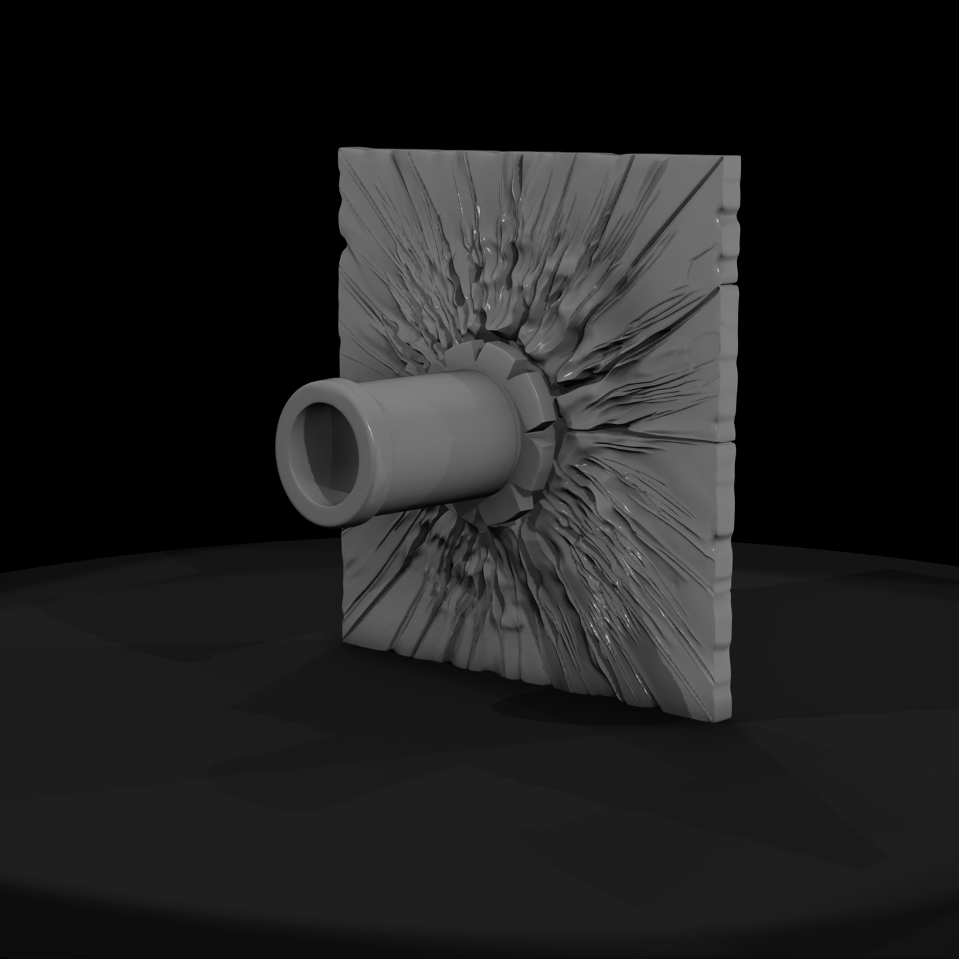 Sci‑Fi Wall Vent Impact Panel