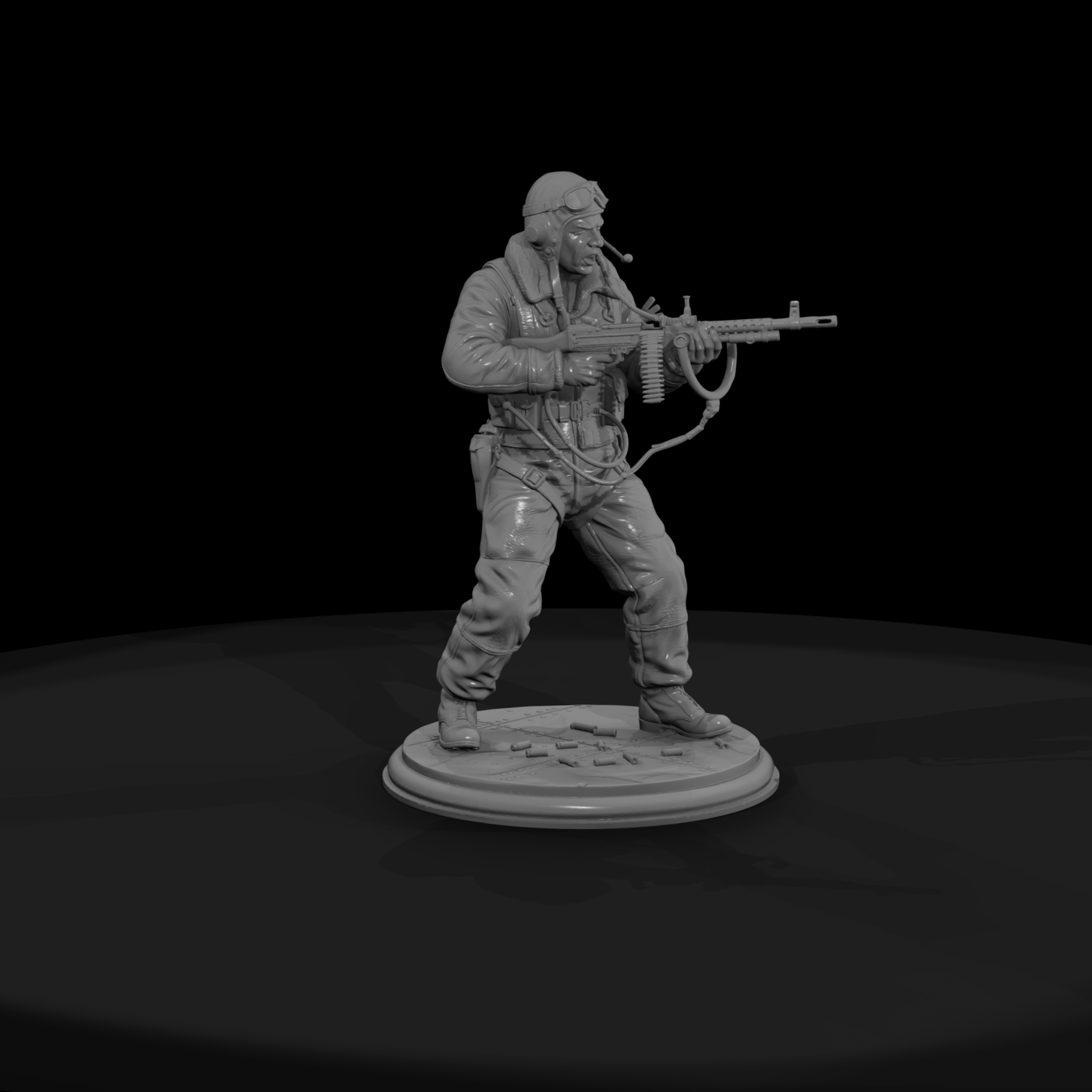 Ww2H 085 United States B 17 Waist Gunner