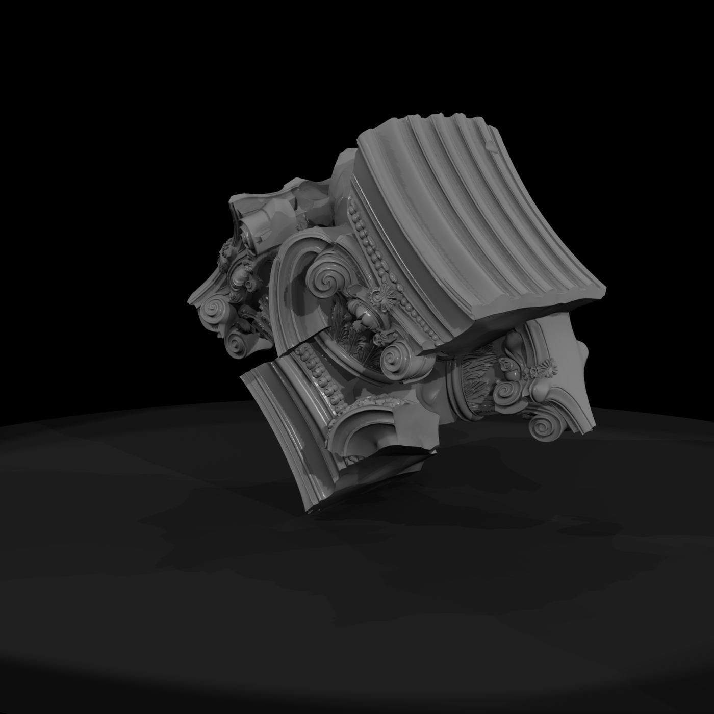 Ruined Corinthian Column Capital