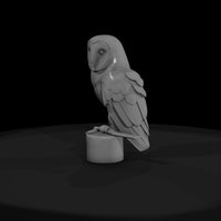 stylized-barn-owl-miniature-perched-diorama-figure-404284 — thumbnail 3