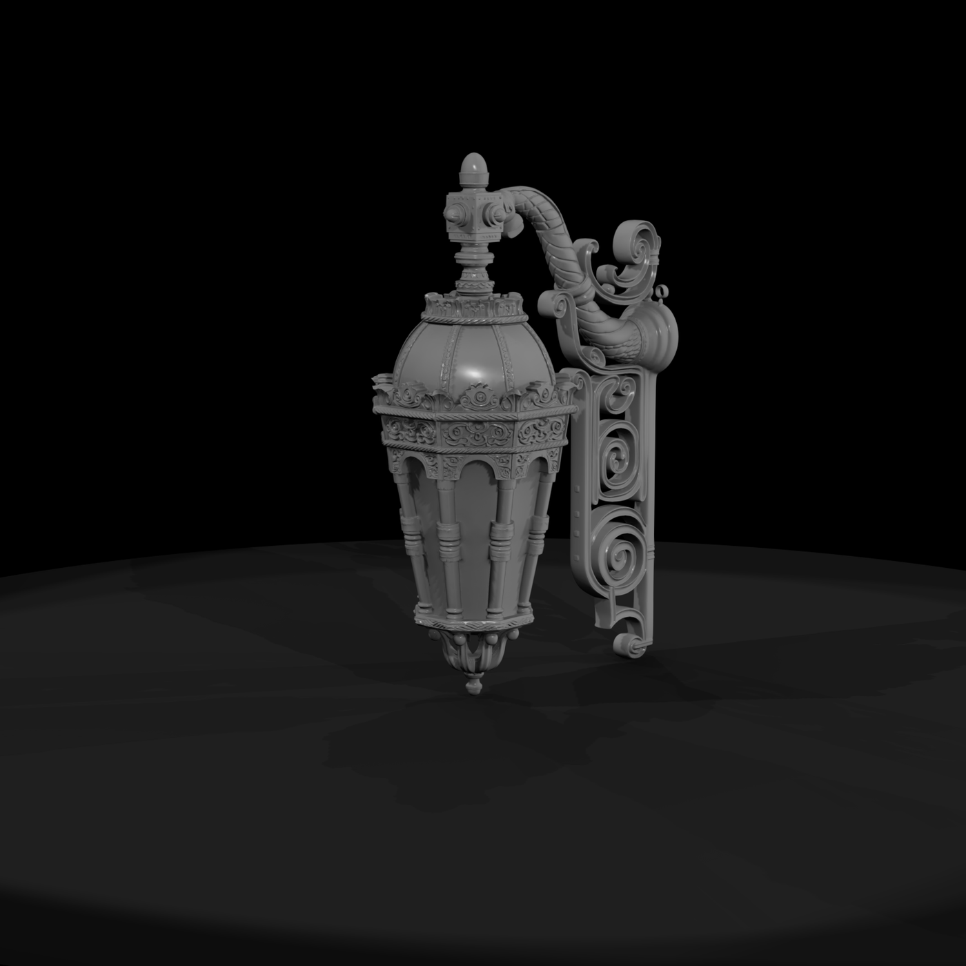 Ornate Victorian Wall Lantern — Lamp