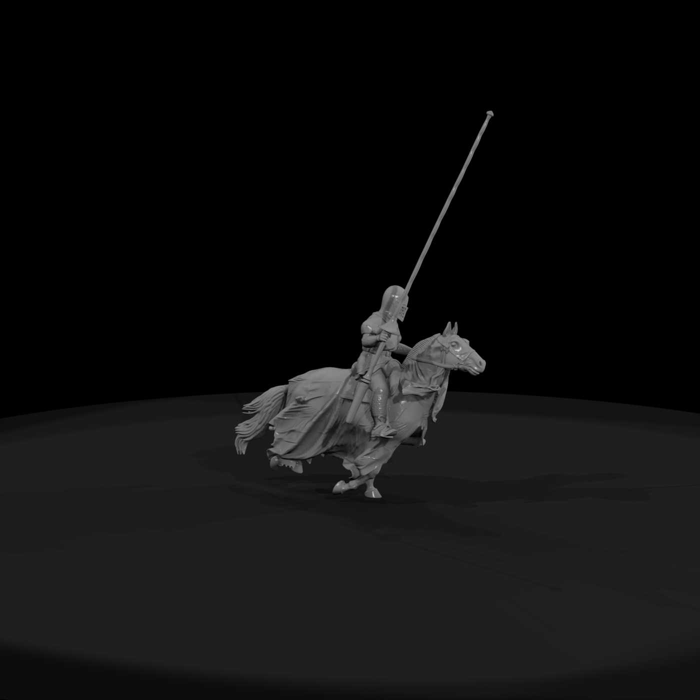 Mounted Jousting Knight — Medieval Tournament