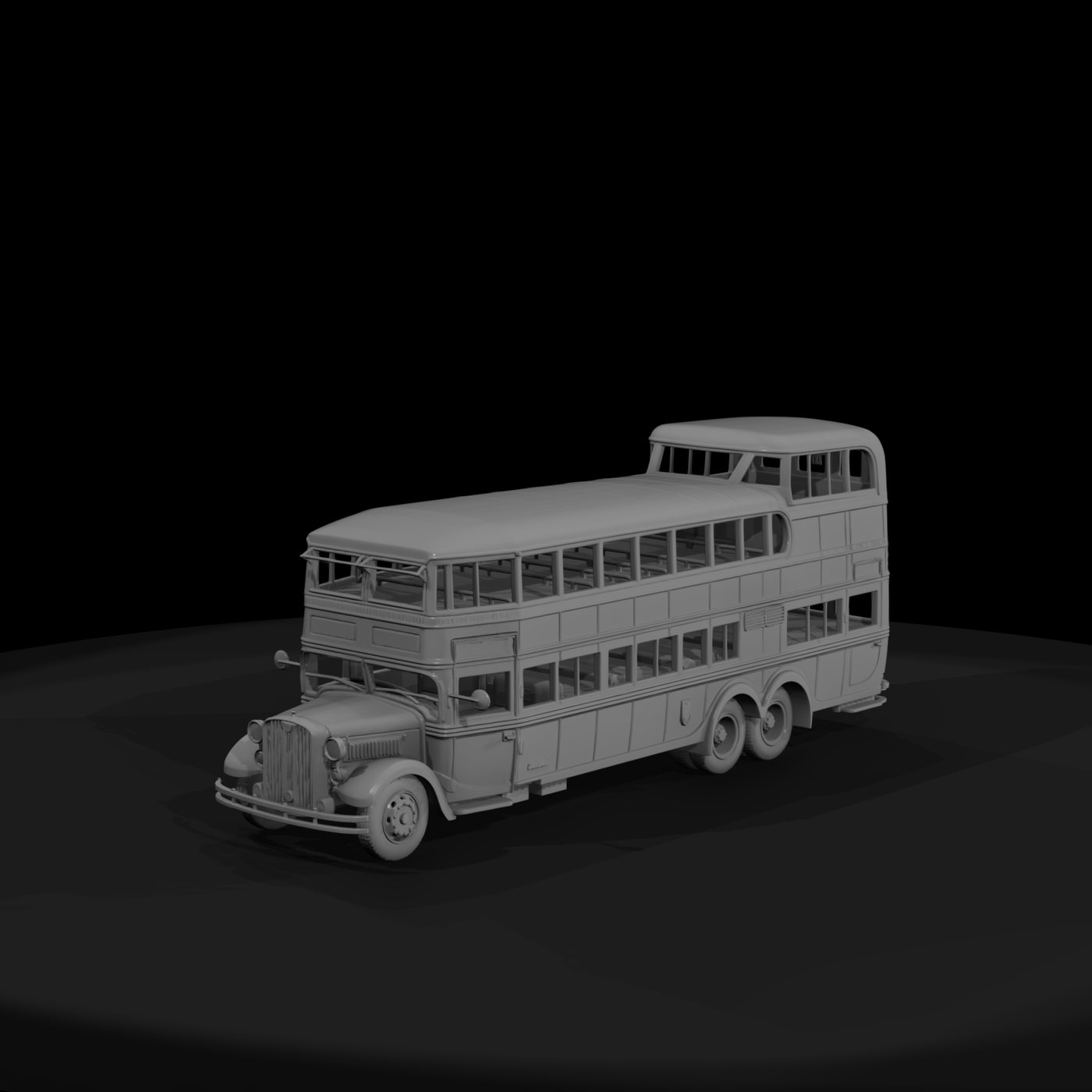Vintage Double-Decker Coach Bus