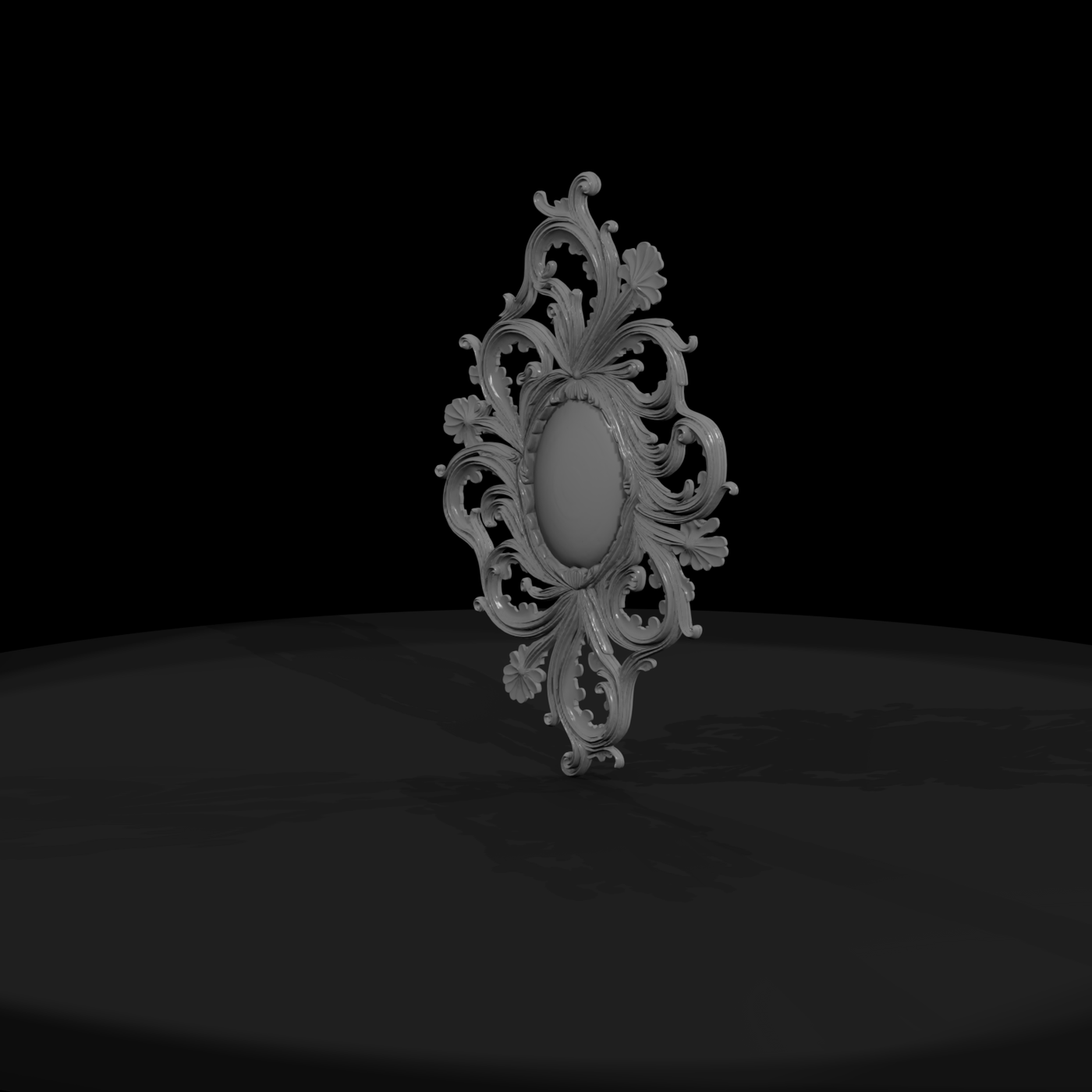 Rococo Oval Mirror Frame