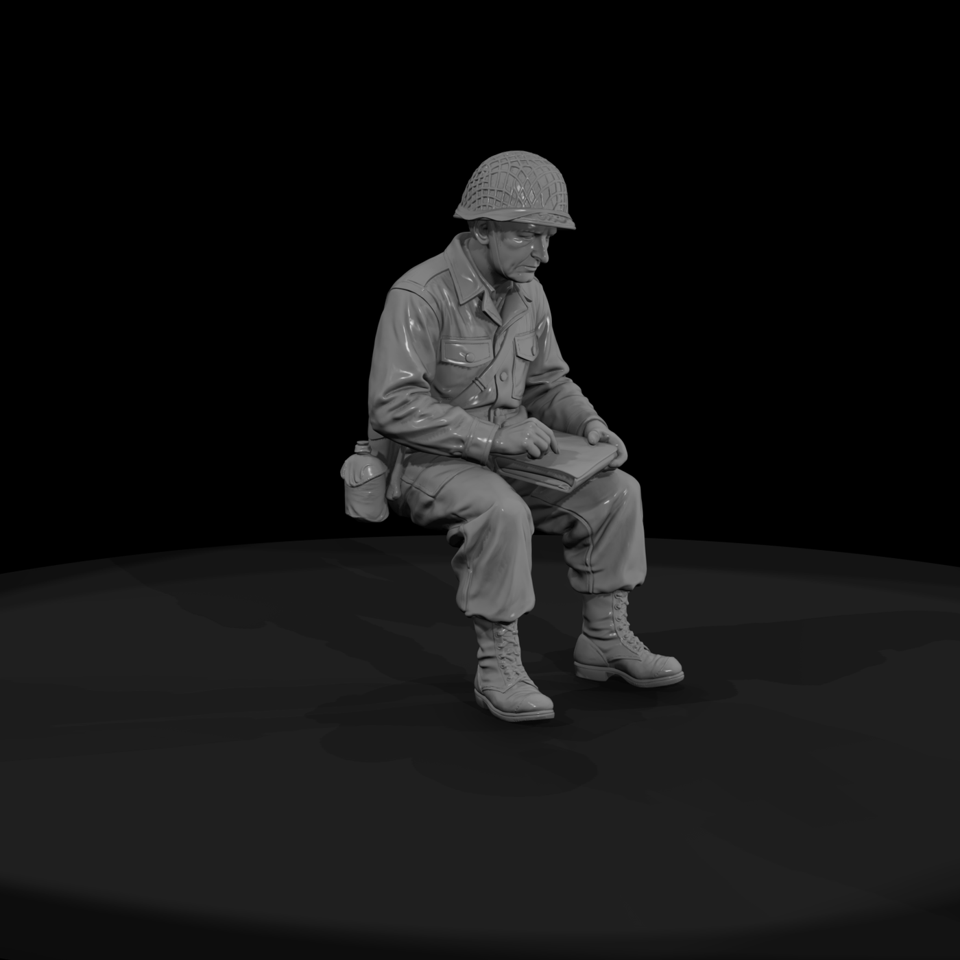 Seated U.S. Army Platoon Leader