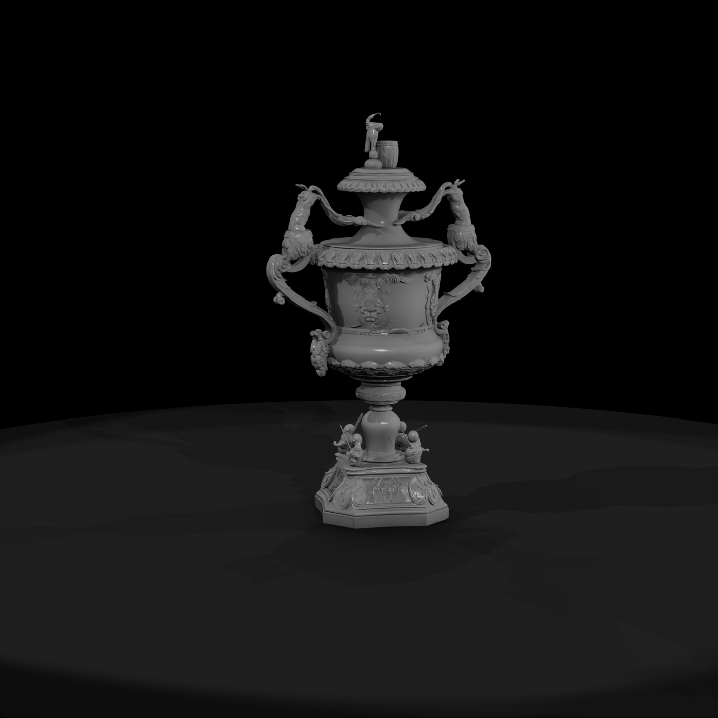 Ornate Baroque Trophy Urn