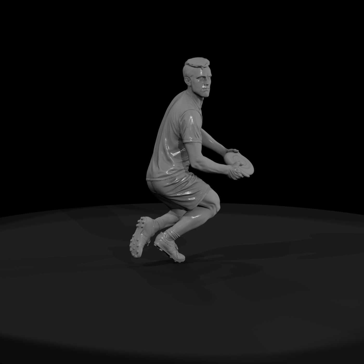 Ultimate Frisbee Player Mid-Throw