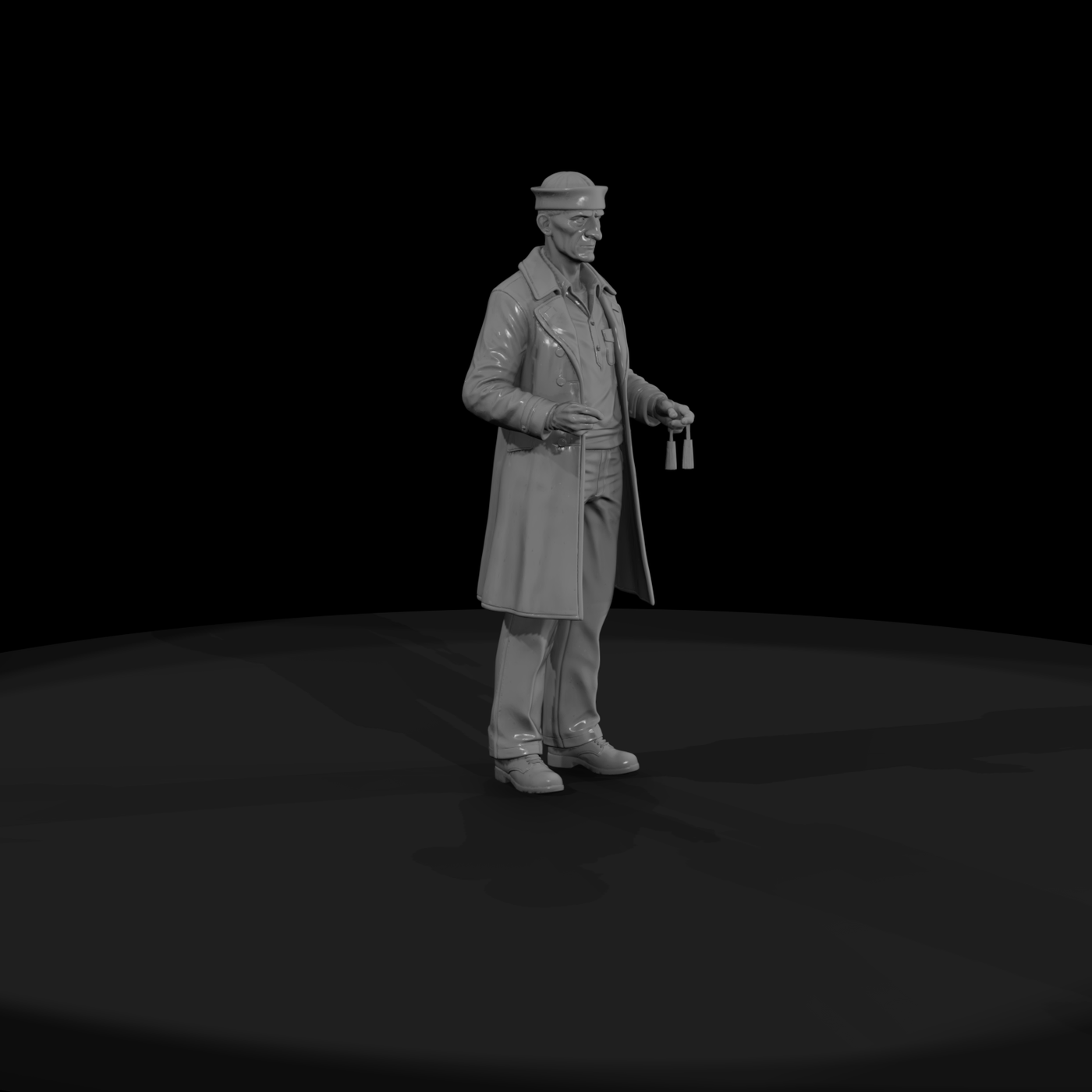 WWII Naval Officer with Sidearm