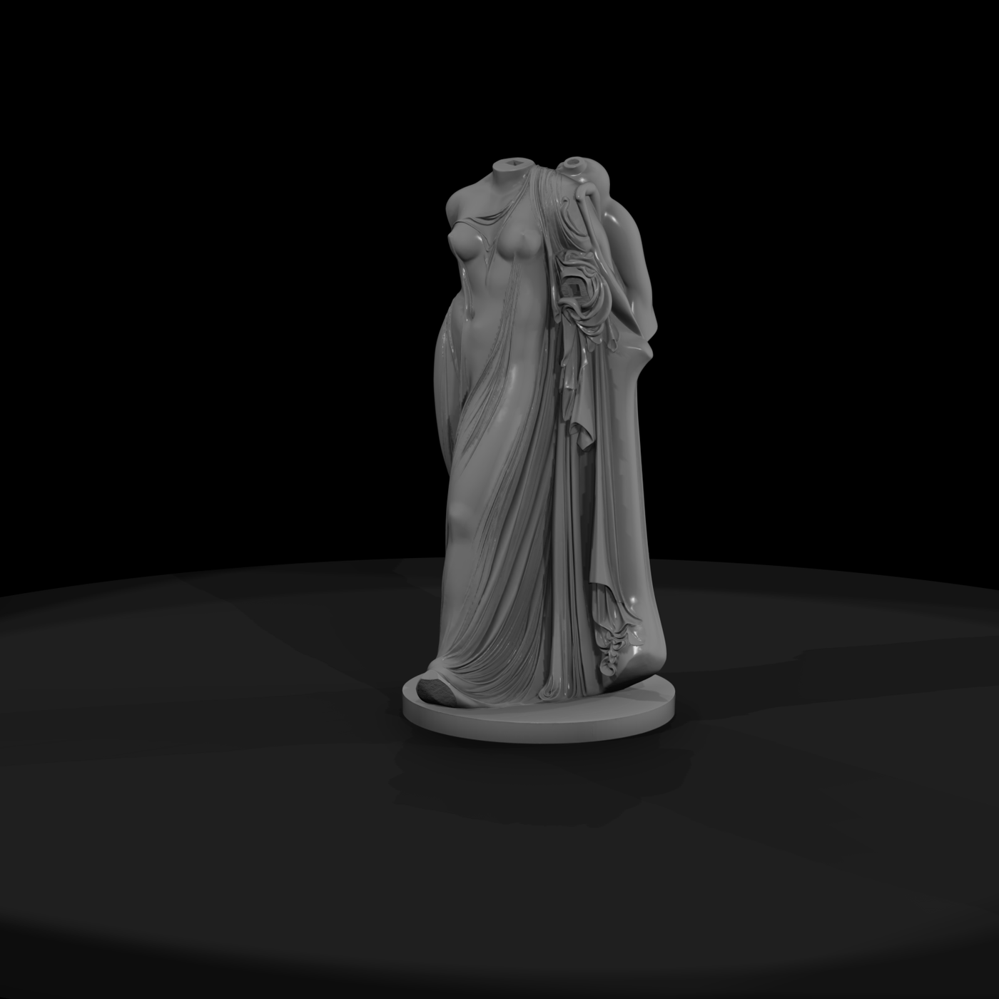 Headless Draped Female Statue