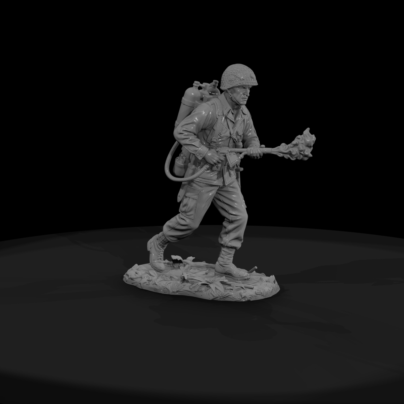 Ww2H 010 United States Army Flamethrower Operator