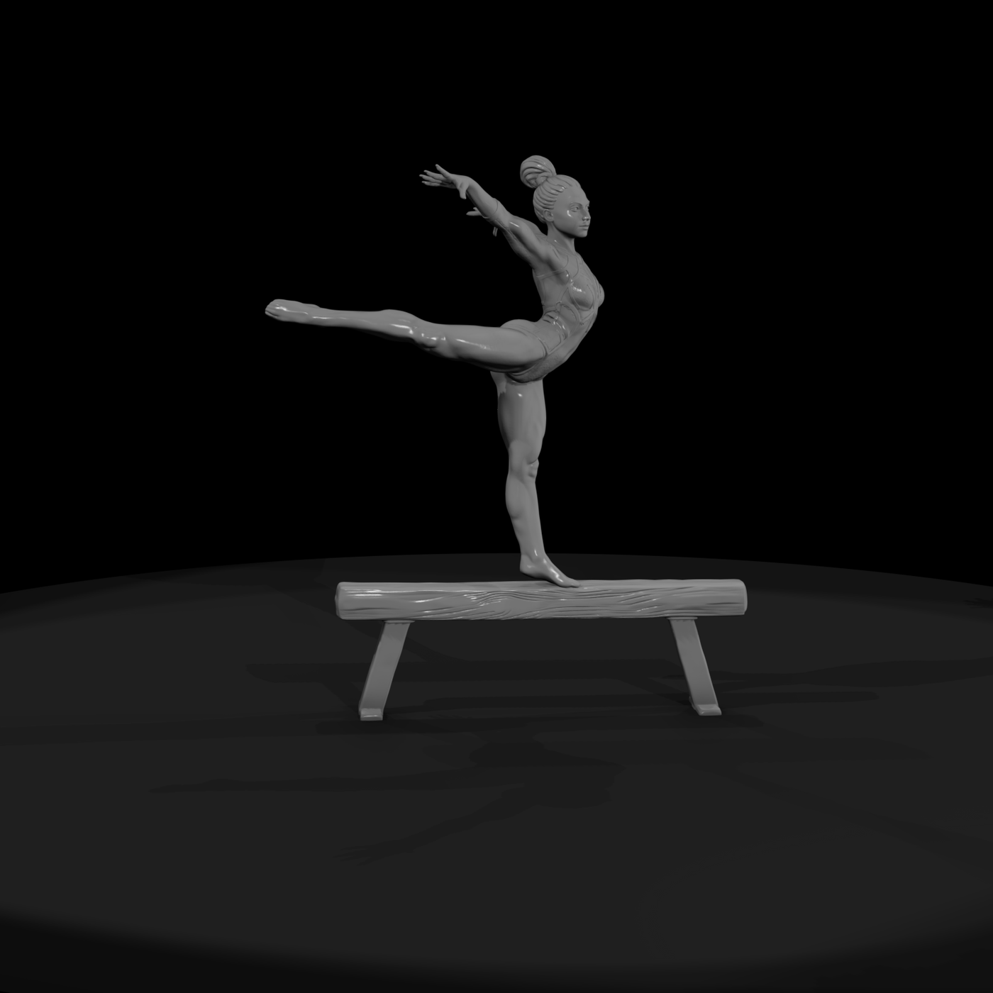 Poparc 0308 Gymnast Balance Beam Pose Alternate Po