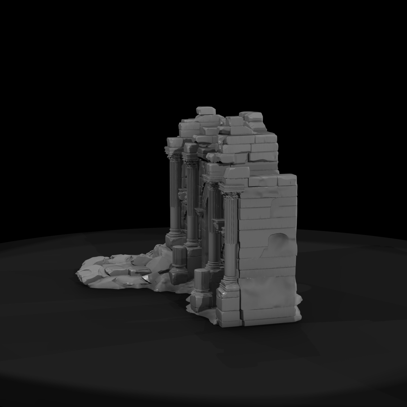 Ancient Roman Temple Ruin — Terrain