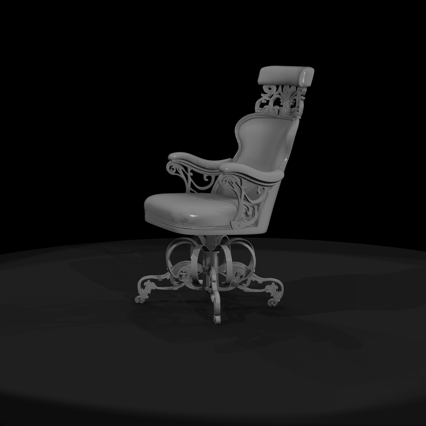Victorian Ornate Swivel Desk Chair