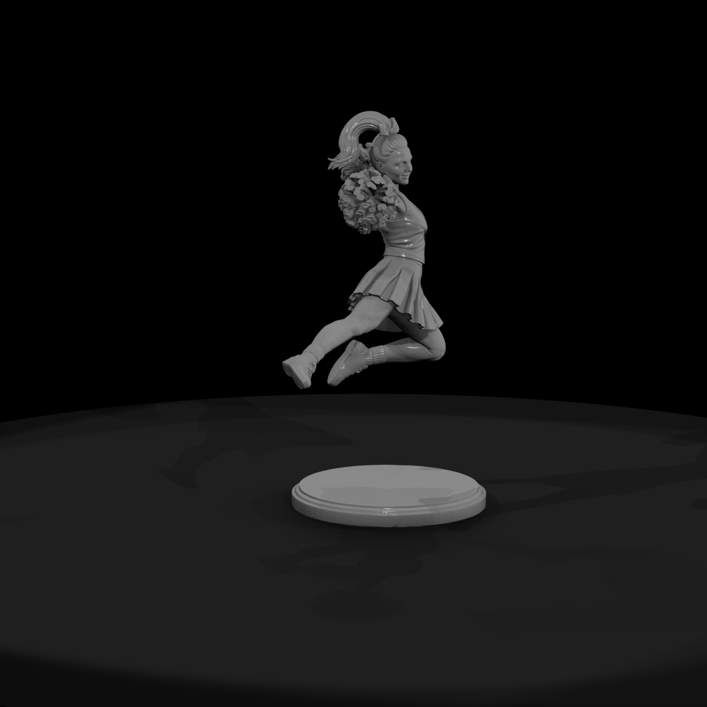 Cheerleader Mid-Toe-Touch Jump