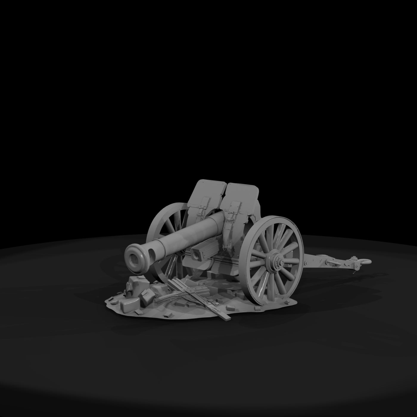 wwi-field-artillery-cannon-ho-1-87-3d-printable-miniature-125758