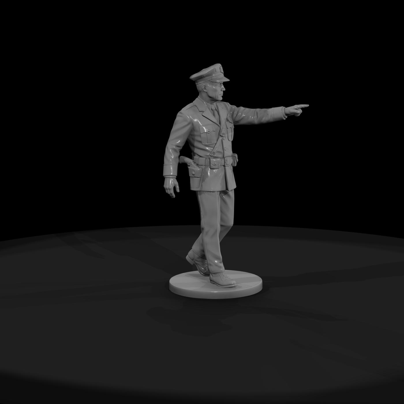1950s Officer Directing Traffic