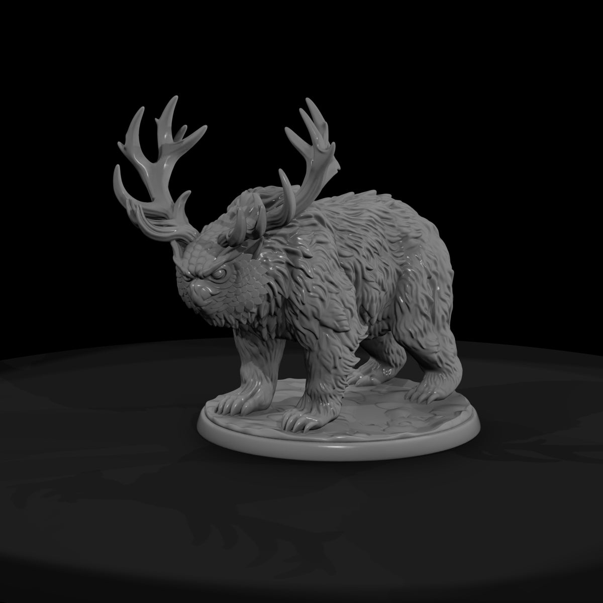 stylized-owlbear-stag-hybrid-tabletop-3d-miniature