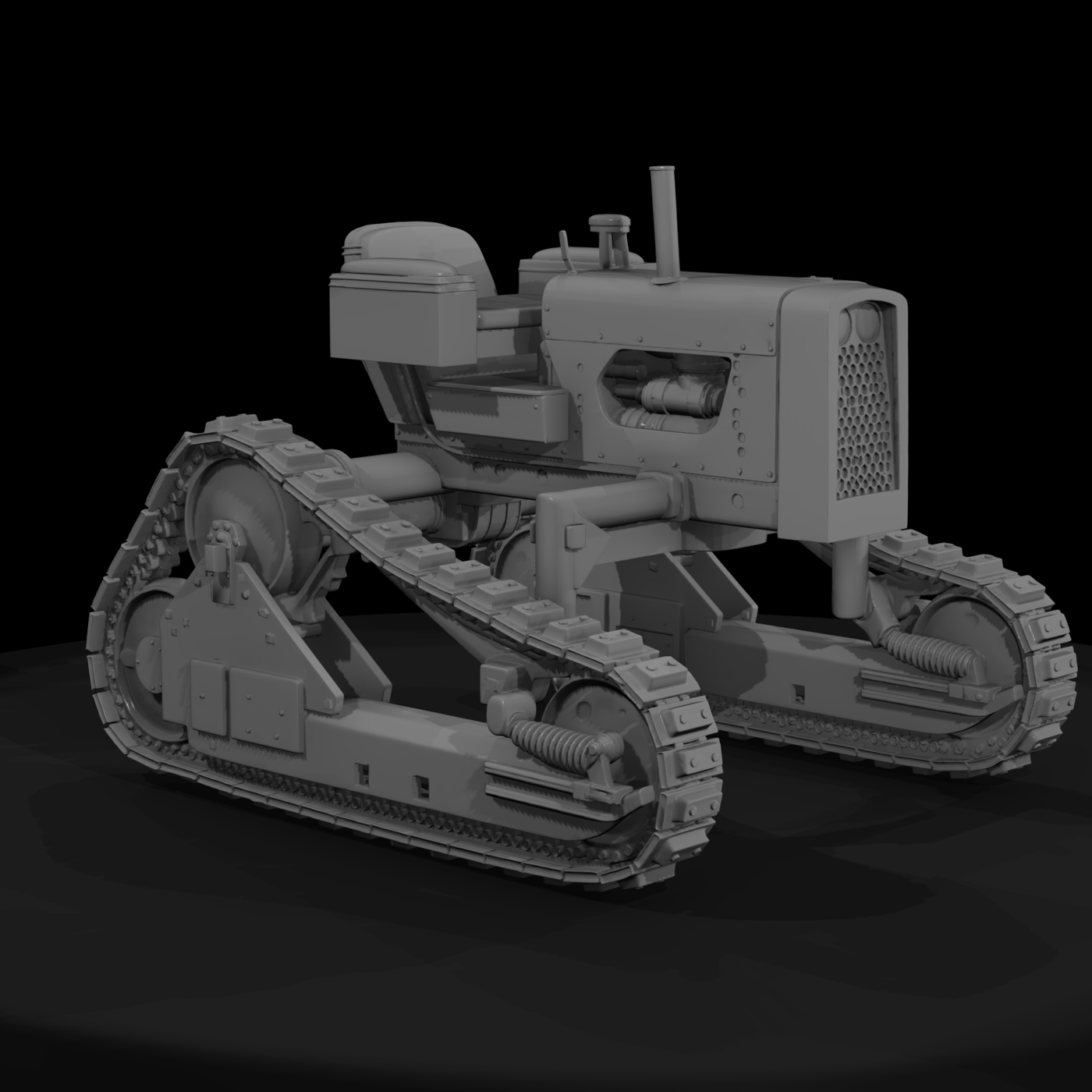 Tracked Crawler Tractor — Construction Vehicle