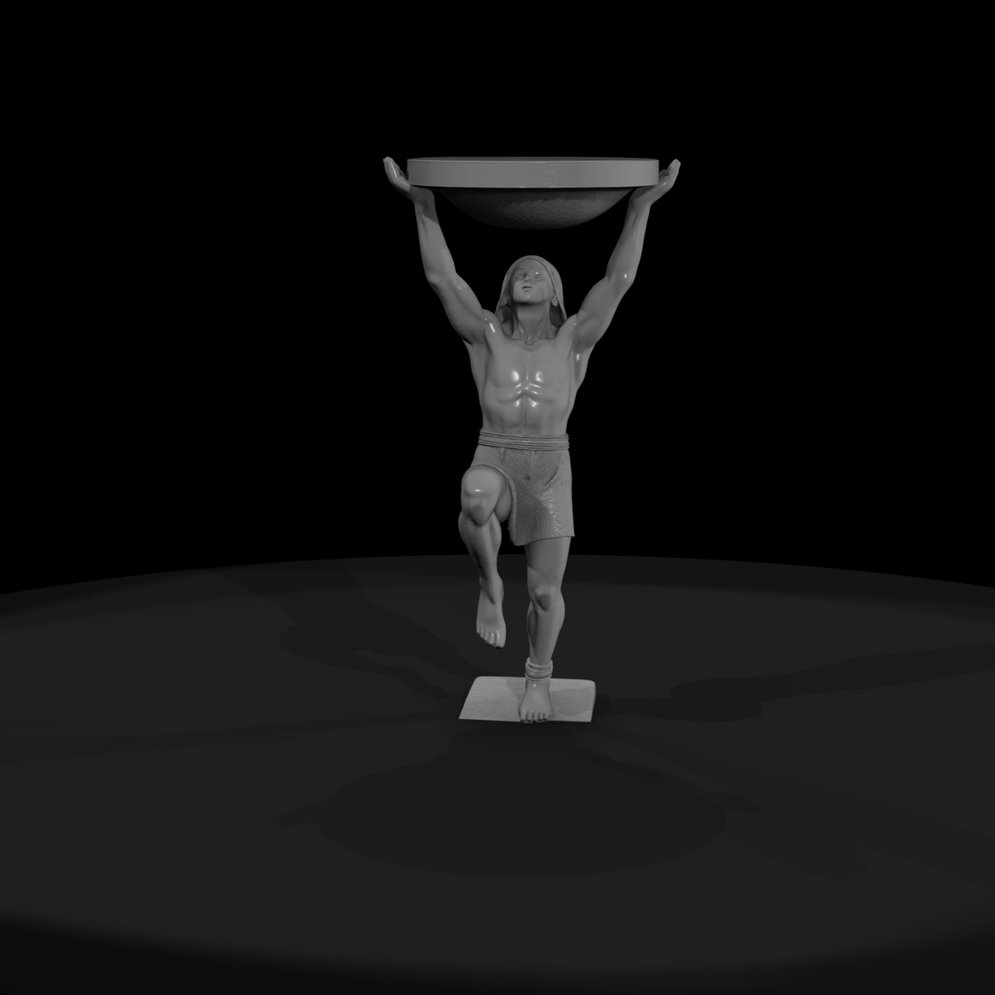 Stylized Atlas Statue — & Railways