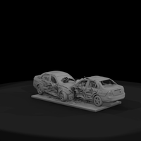 Two-Car Collision Wreck Scene — thumbnail 3