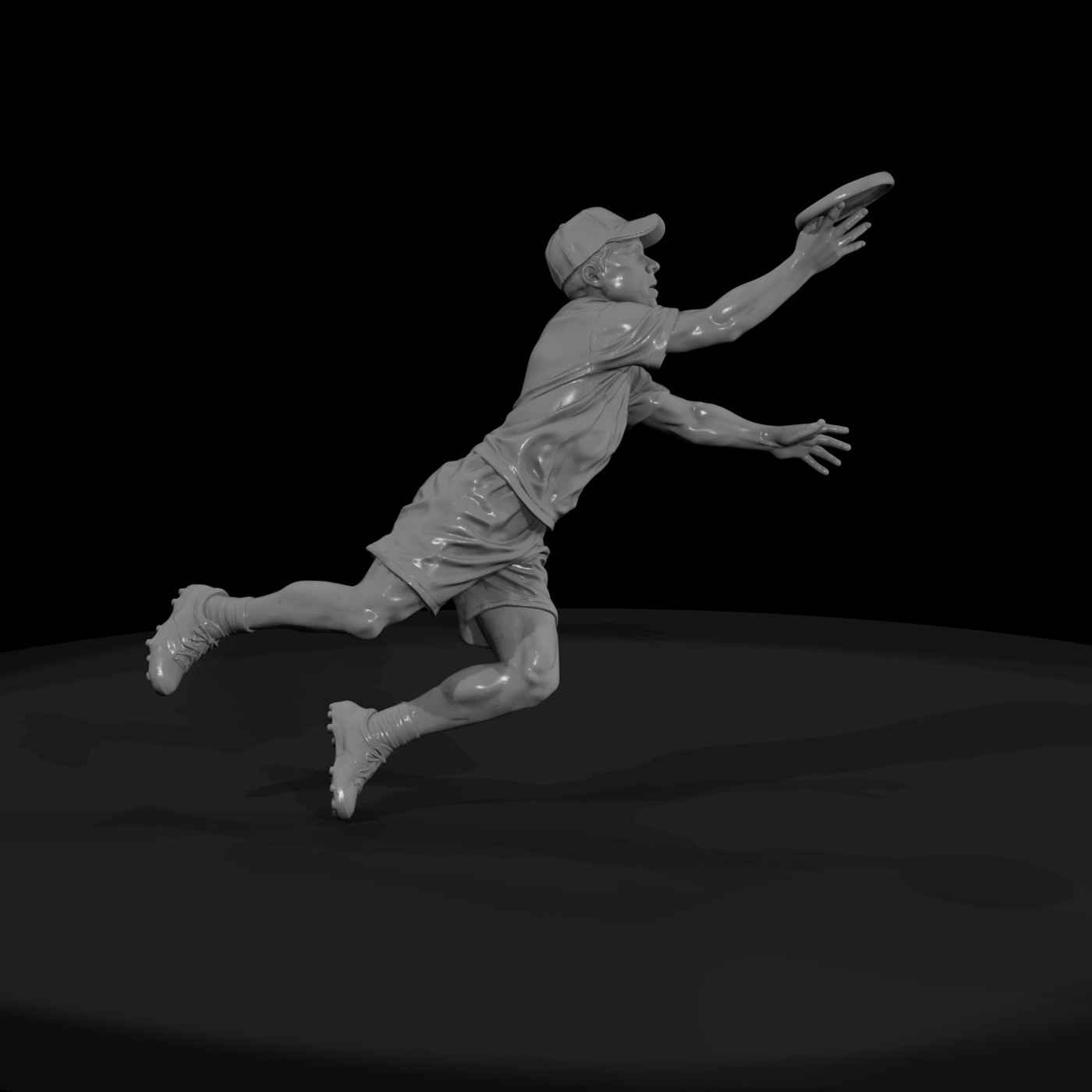 Diving Ultimate Frisbee Player