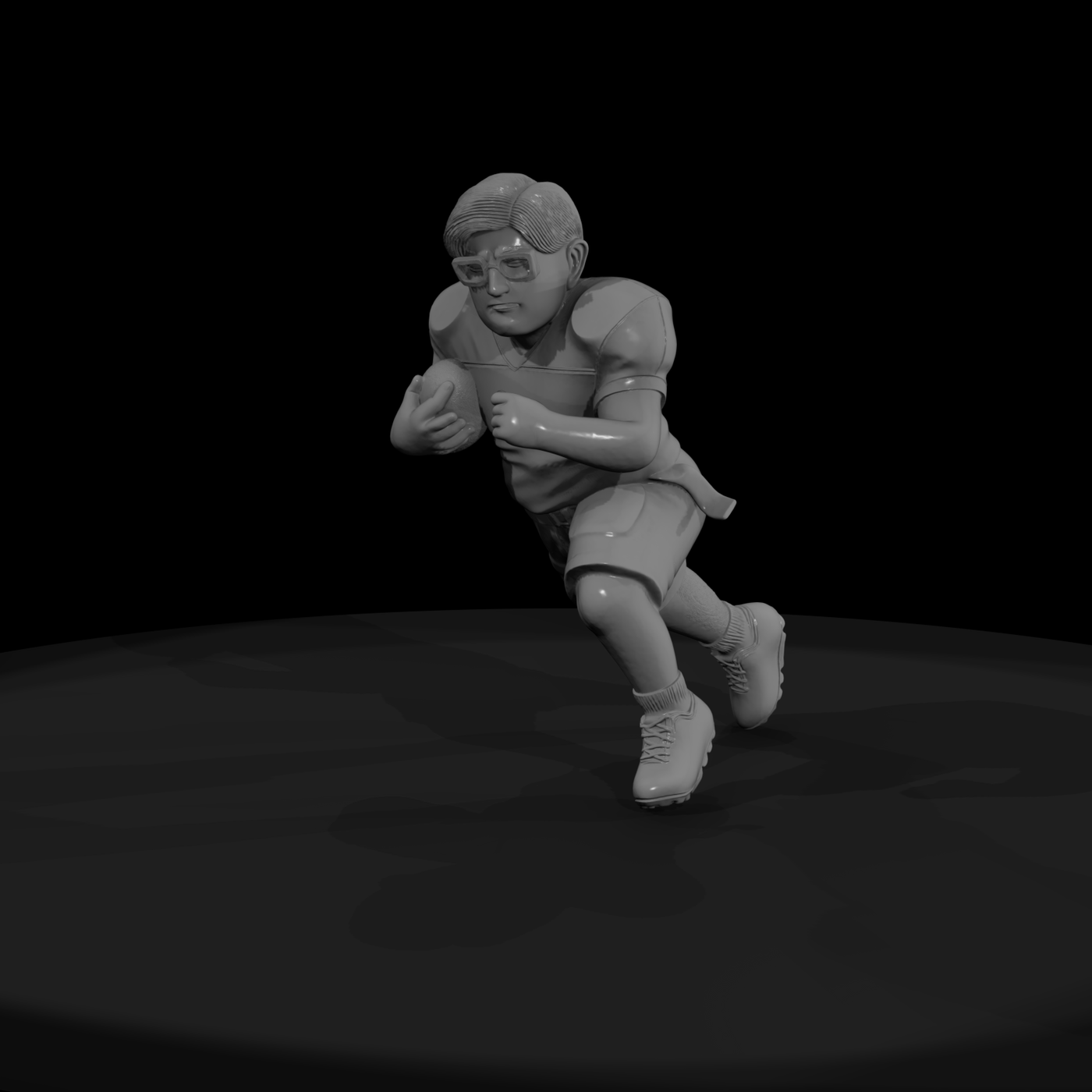 Stylized Cartoon Flag Football Player