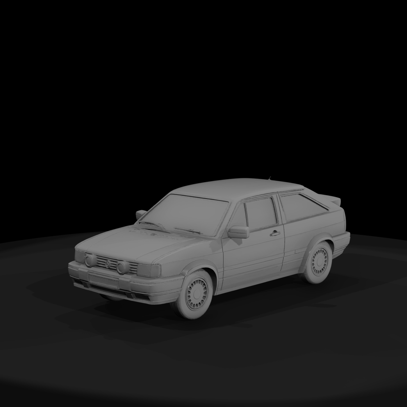 Classic Volkswagen-style Compact Car
